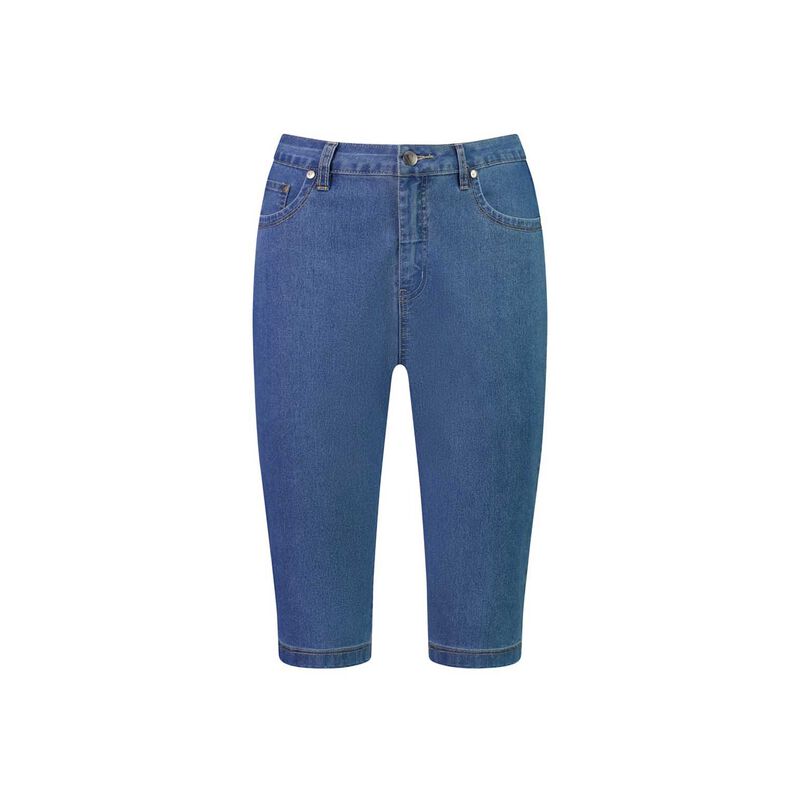 Vassalli Slim Leg Contrast Stitch Denim Short image number 2